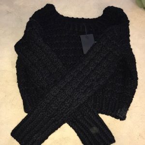 Black cropped sweater! NWT!